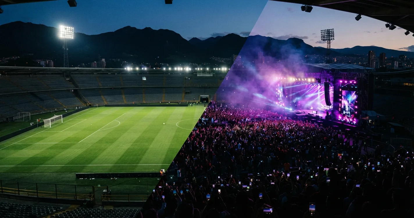 La guerra por El Campín: conciertos vs. fútbol en Bogotá 2026